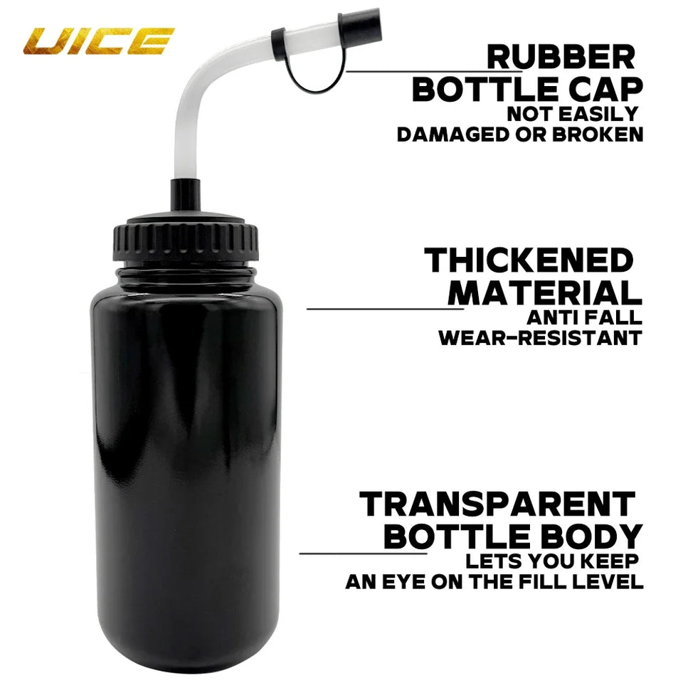 1000ML Ice Hockey Water Bottle BPA Free Bent Pipe Hockey Sports Bottle Hockey Equipment Football Lacrosse Bottles Sports Gear