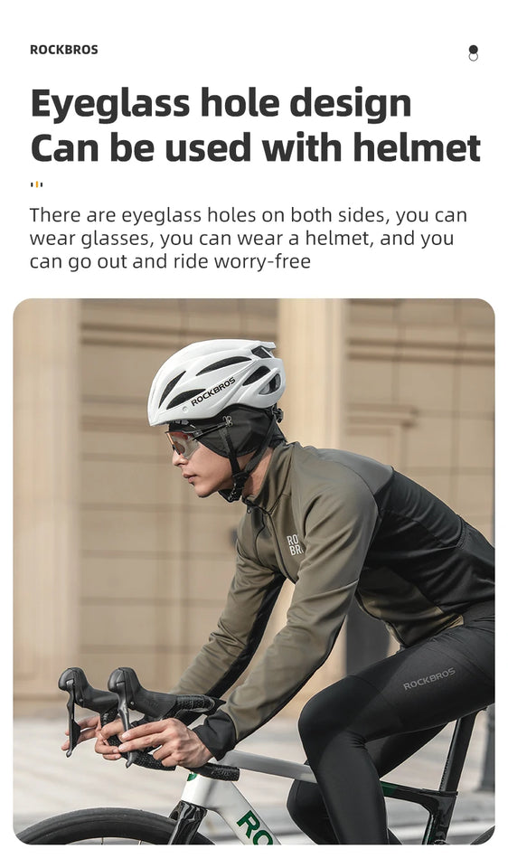 ROCKBROS Outdoor Cycling Headband Ear Warmer Men Winter Cycling Workout Windproof Double Layer Warm Earmuffs Headwear Sweatband