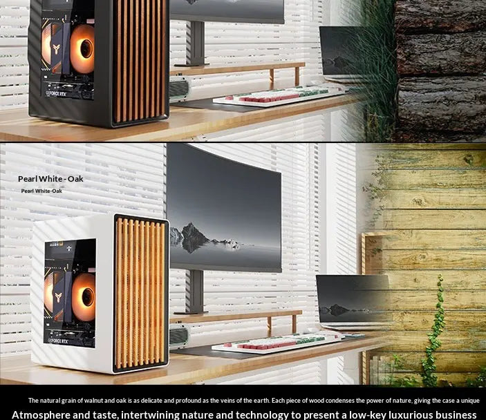 WJCOOLMAN Craftsman Series Small Chassis Home-Type Desktop Computer Supports M-ATX Motherboard - Compact Gaming PC Build