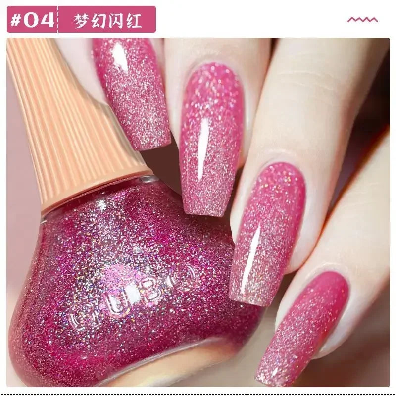 New Oily Gel Nail Polish Glitter Sparking Autumn Winter Milk Coffee Color Varnish No Bake Quick Dry Nail Art Salon Nail Polish