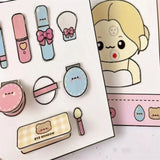 Children's Stress Relief Toys Beauty Salon Simulation Quiet Book DIY Material Package Handmade Toys Early Education Puzzle Stres