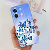 For Xiaomi Redmi Note 13 4G Case Cute Cat Butterfly Cover Soft Silicone Phone Case For Redmi Note 13 Pro Plus Note13 Full Bumper