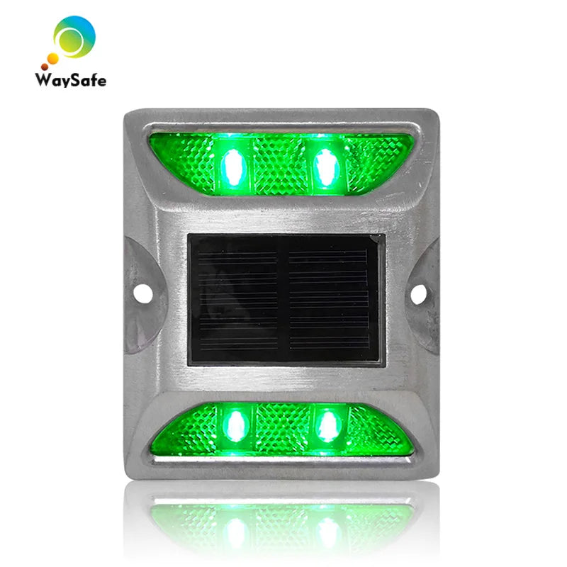 Solar Powered Aluminum Road Stud IP68 Waterproof Raised Pavement Marker Cat Eye Road Studs