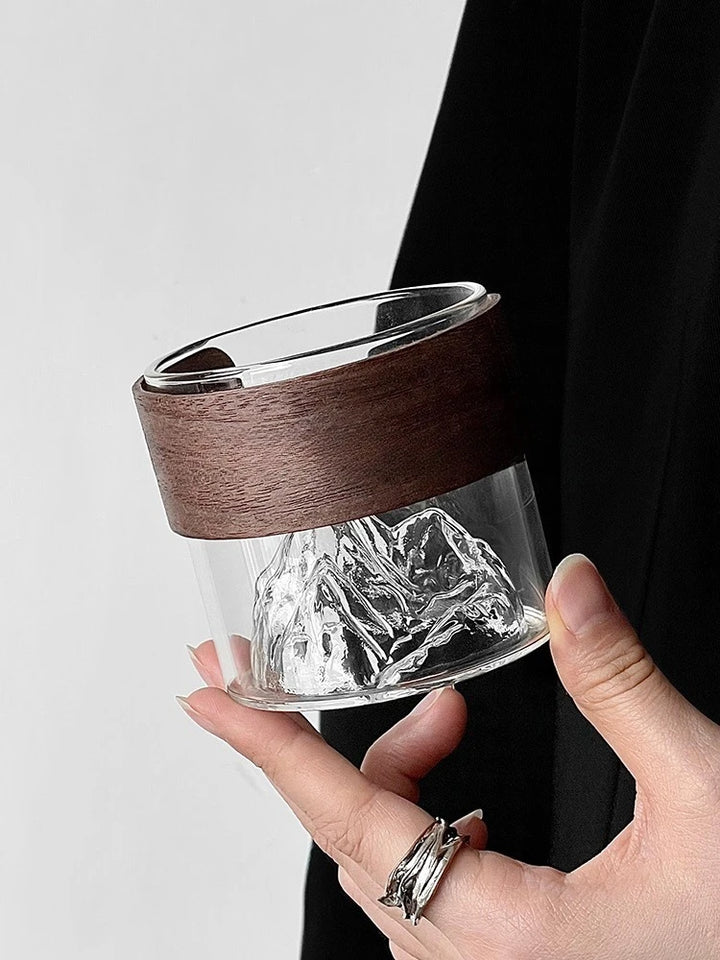 Japanese-style glass retro ethnic wind high temperature resistant Mount Fuji tea cup home snow mountain cup coffee cup