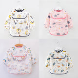 Baby Apron Bibs Toddler Long Sleeve Scarf Waterproof Art Smock Feeding Bib Infant Boys Girls Kid Burp Cloth Bandana New Arrivals