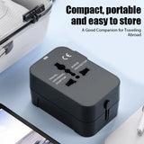Universal Travel Adapter EU UK US AU AC Power Charger Adapter Global Conversion Plug Dual USB PD Port Travel Conversion Socket