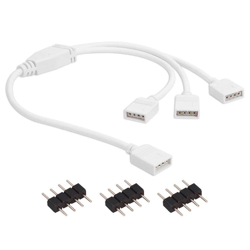 RGB Splitter Extension Cable Cord Household Electricity 4 Pin Female Connector Accessories for 3528 5050 LED Strip