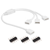 RGB Splitter Extension Cable Cord Household Electricity 4 Pin Female Connector Accessories for 3528 5050 LED Strip