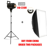 SH 115/135W LED COB Video Light Photography Lamp With Tripod Softbox Remote Control Video Light For Skit Video Photography