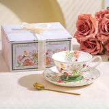 Coffee Cup Set Elegant Ceramic British Black Tea Cup Saucer Exquisite Afternoon Tea Household Tableware Complete Drinkware Set