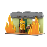 MOC This is Fine Dog Animal Dog Building Blocks Cartoon Creative Animal Bricks Animation Creative Ornament Toys Children's Gifts