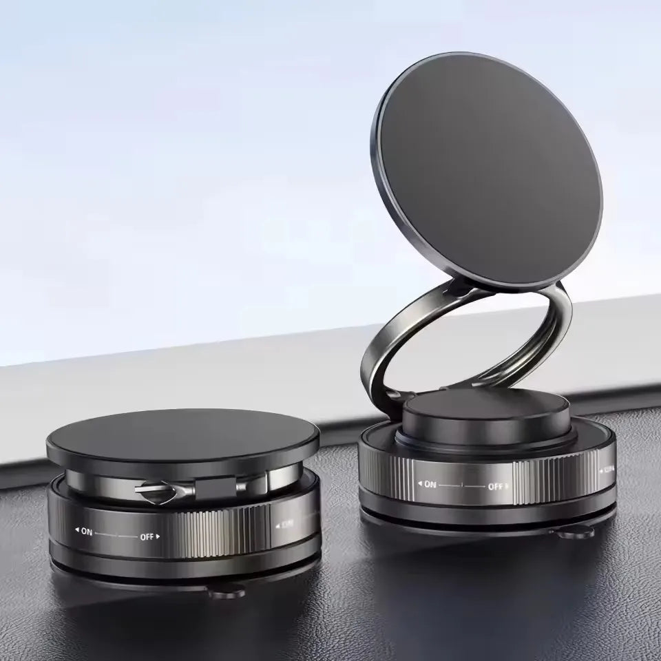 Vacuum Magnetic Phone Holder Adjustable Suction Phone Mount 2025 Upgraded Phone Stand for All Smartphones & Vehicles/Gym/Mirror