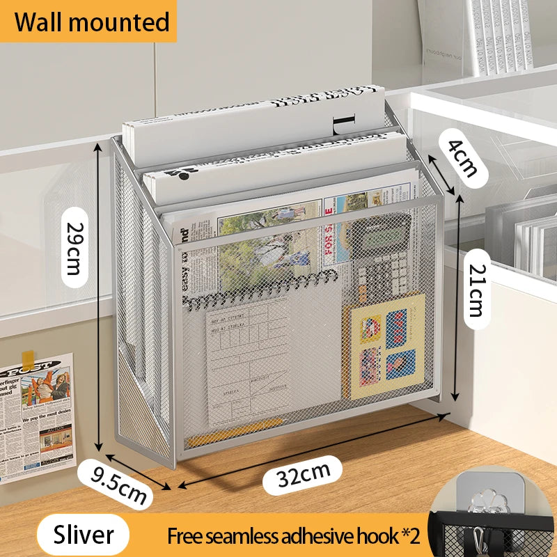 Desk Mail Organizer for Countertops, Mesh Bill Desk Organizer, File and Letter Holder, Letter Tray, Paper Mail Sorter,