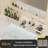 Washroom Faucet Sink Wall-mounted Punch-free Organizer In Front Of The Mirror Bathroom Shower Gel Storage Shelf