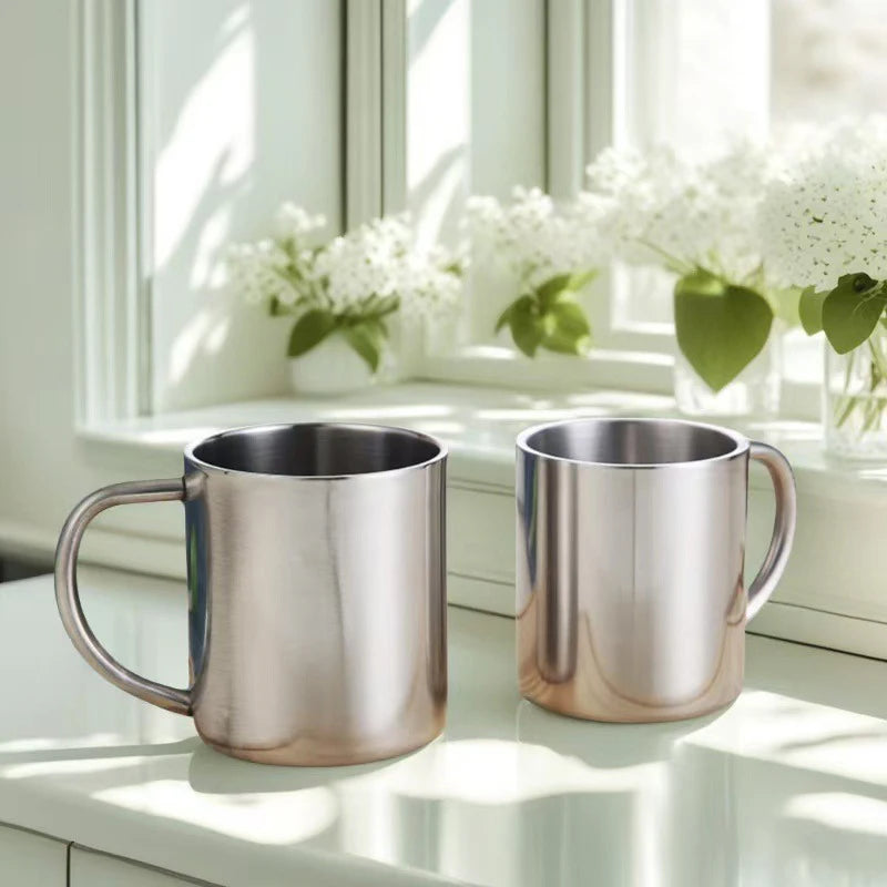 Travel Tumbler Jug Children's Milk Tea Cups Office Water Mug Double Wall 304 Stainless Steel Coffee Mug Without Lid Portable Cup