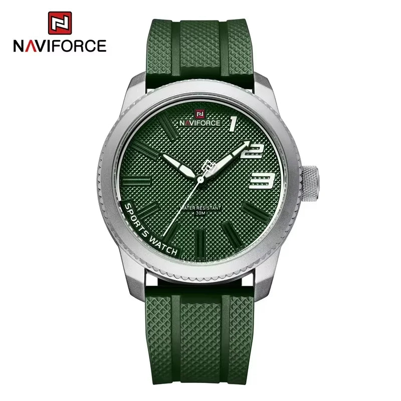 NAVIFORCE New Style Popular Silicone Strap Male Quartz Watches Fashion Casual Waterproof Wristwatches for Men Relogio Masculino