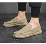 Fashion Men's Sneakers Canvas Breathable Men's Walking Driving Shoes Comfortable Outdoor Men Flats Casual Shoes Tenis Masculino