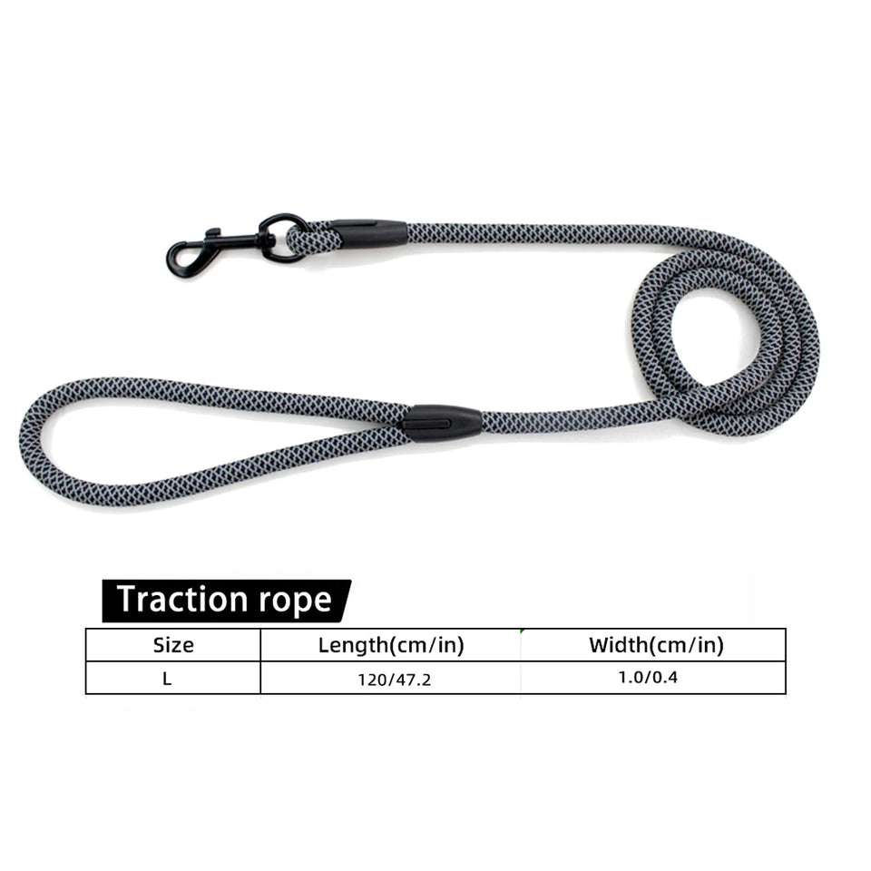 Classic Durable Dog Leashes Medium large Dog Solid Lead Rope Fashion Black Mesh Dog leash Outdoor Walking Training New Arrivals