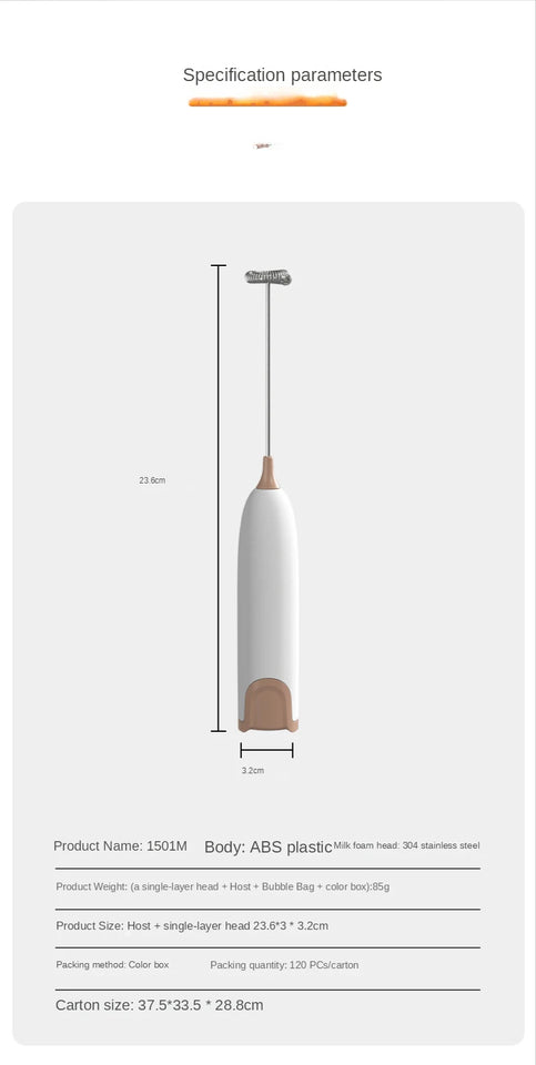 Electric Milk Frother Kitchen Drink Foamer Mixer Stirrer Coffee Cappuccino Creamer Whisk Frothy Blend Whisker Egg Beater