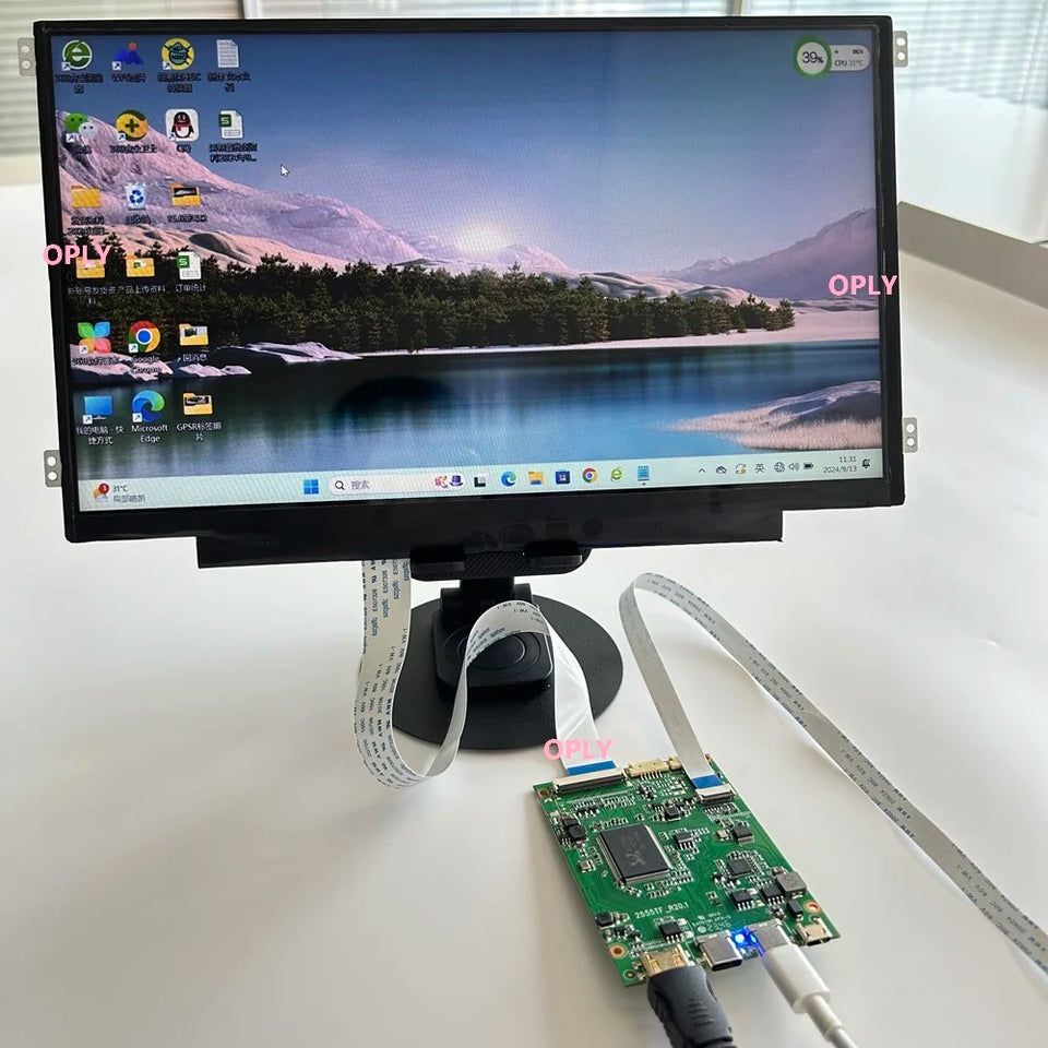 11.6 inch 1366X768 IPS EDP Panel screen with Controller board 2 type-C mini HDMI-compatible for PC PS X360 Laptop raspberry DIY