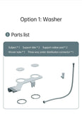 Bidet Attachment Ultra-Slim Toilet Seat Attachment Dual Nozzle Bidet Adjustable Water Pressure Non-Electric Ass Sprayer