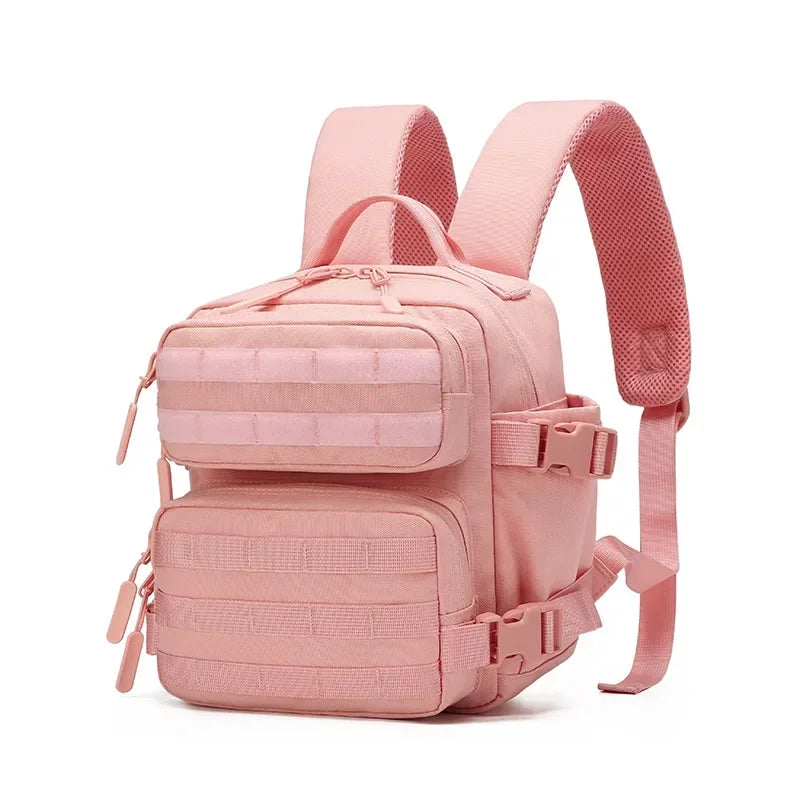 Mini Tactical Backpack for Women Camping Hiking Sports Gym Bag 9L Daily Travel Athlete Fitness Rucksack with Bottle Holder