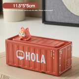Mini Compact Iron Storage Container - Creative Desktop Organizer Desk Organizer Metal Box for Rings Chargers Pens Coins Jewelry