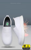 New microfiber leather PU sole anti-static white protective anti-smash anti-puncture safety shoes breathable non-slip work shoes