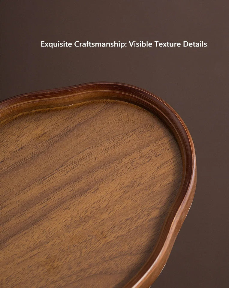 Wooden Decorative Serving Tray for Coffee Table and Home Decor Fruit Platter Decor Trays Serving Ware Food Dish Serving Platters