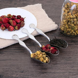 Stainless Steel Long Handle Teaspoon Measuring Shovel Spoon Vintage Loose Leaf Tea Scoop Coffee Bean Scooper Kitchen Sugar