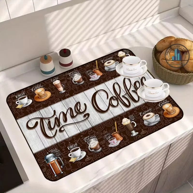 Minimally Styled Coffee Machine Mat and Anti Slip Mat Kitchen Mat Kitchen Water and Anti Slip Mat Mat Kitchen Dining Mats