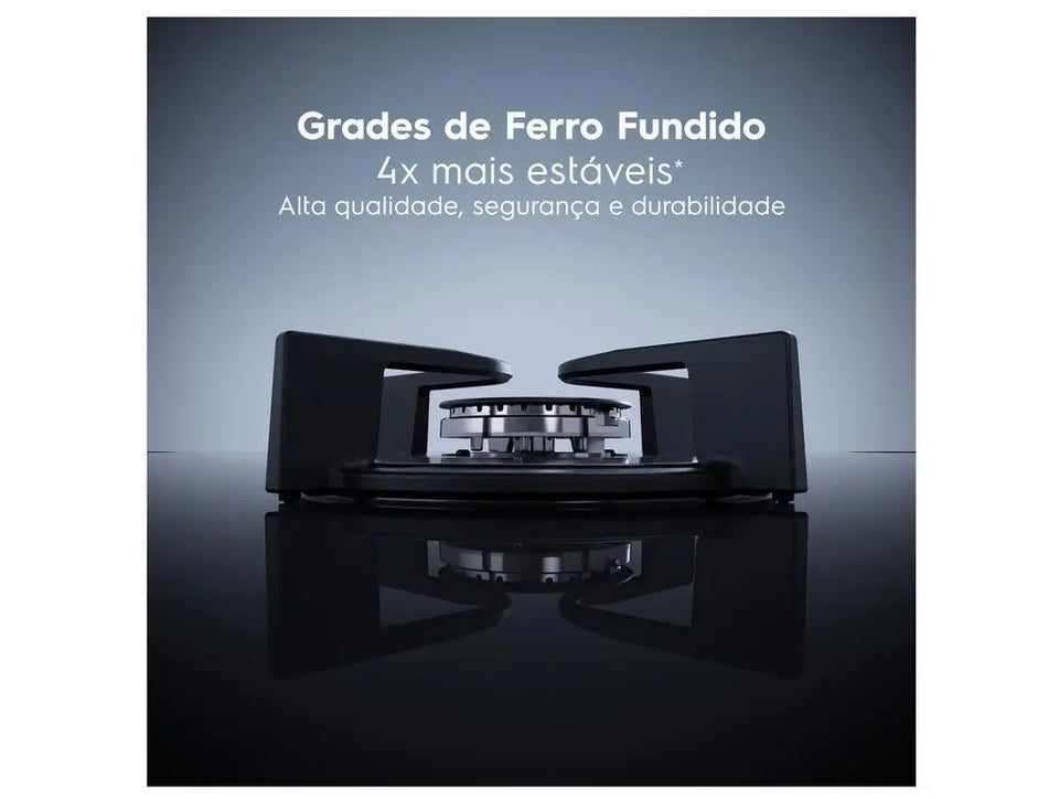 Cooktop 4 Black Electrolux Gas Bocas Experience KE4GC - Bivolt