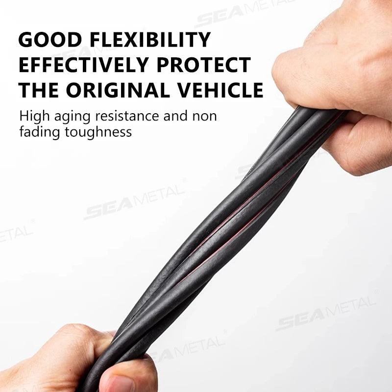 SEAMETAL Car Fuel Cap Seal Strip Waterproof Dust-Protection Gas Cap Rubber Sealing Gap Filler Self Adhesive Weather Stripping
