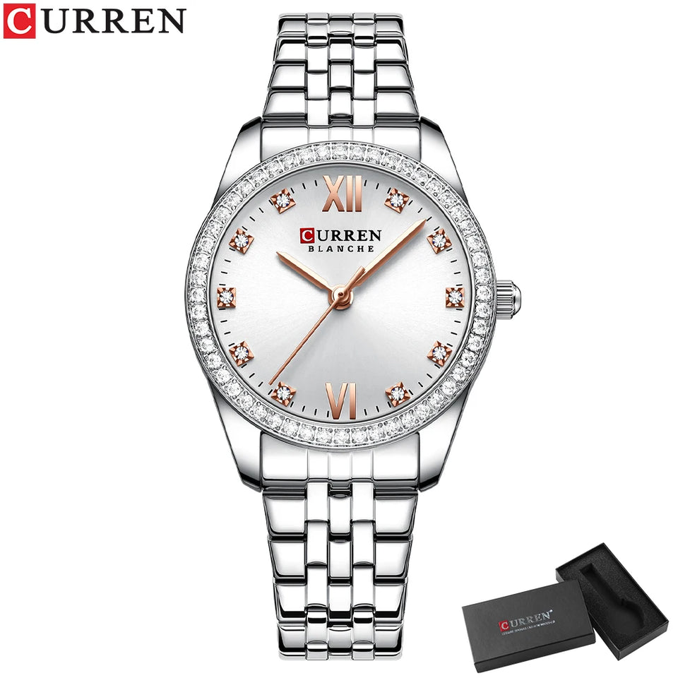 New stock! ! Women Bracelet Watches Steel belt Love Steel belt Rhinestone Quartz Wrist Watch Luxury Fashion Watch for women