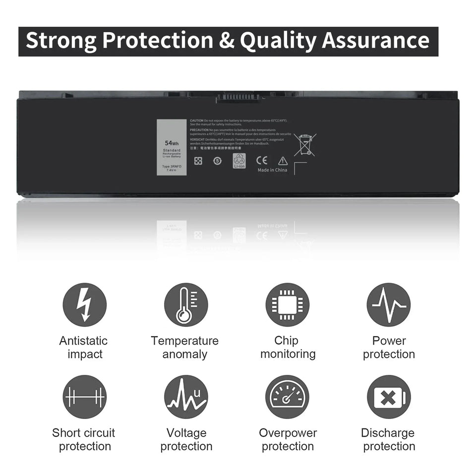 E7440 3RNFD Laptop Battery Replacement for Dell Latitude 14 E7450 E7420 Series Laptop V8XN3 34GKR 451-BBOG BBFV High Capacity
