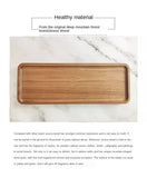 Acacia Wood Coffee Tray Rectangular Food Cup Trays Decorative Wood Plate Dessert Candy Acacia Wood Gongfu Tea Tray