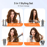 5 in 1 Multi Hair Styler Curling Iron Hair Hot Air Brush Curling High speed Hair Dryer Salon Professional Curly Hair Styler