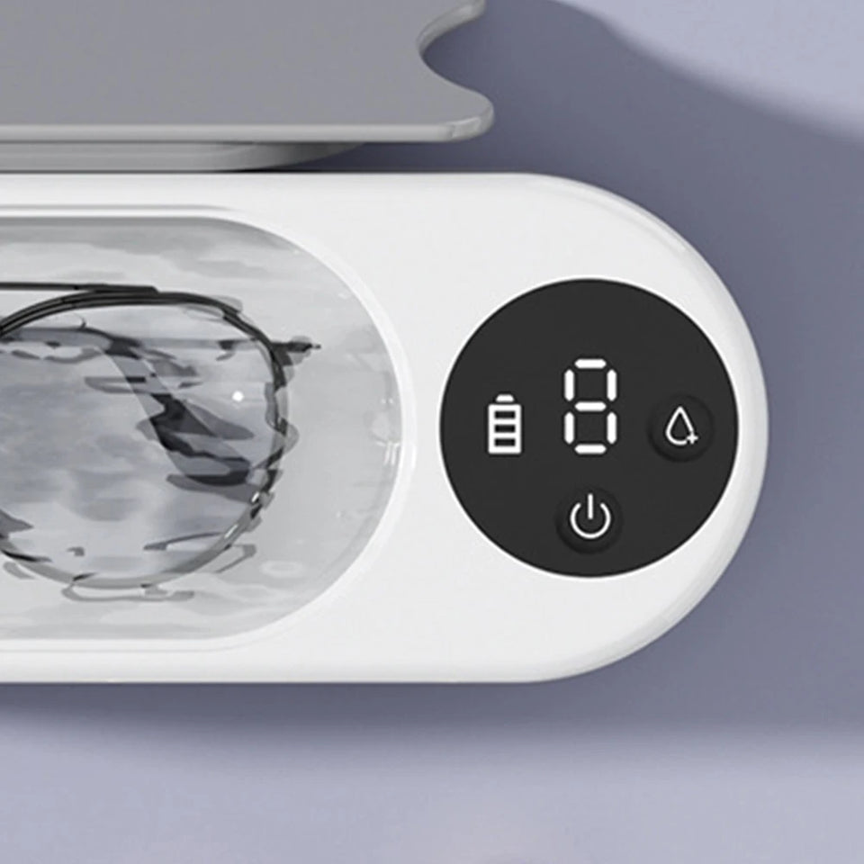 Ultrasonic Jewelry Cleaner Machine Multifunctional Glasses Cleaner Portable Cleaning Machine USB Rechargeable for Ring Necklaces