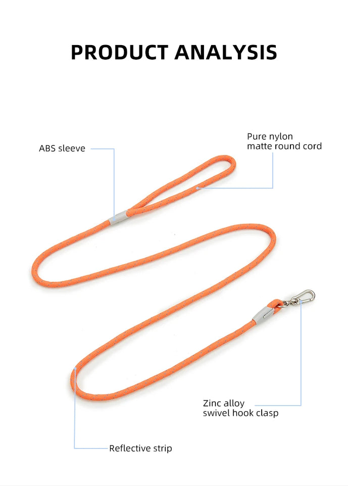 Classic Durable Dog Leashes Medium large Dog Solid Lead Rope Fashion Black Mesh Dog leash Outdoor Walking Training New Arrivals