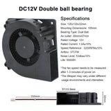 New GDB1232 2Pin 4Pin DC5V 12V 24V 120X120X32MM 12032 Large Air Volume Dual Ball Bearing BarbecueGrill Turbo Blower Cooling Fan