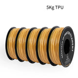 GEEETECH 5Rolls 3D TPU Flexible Filament TPU material 1.75mm Plastic Vacuum Packaging, Non-Toxic High Quality Safe,fast ship