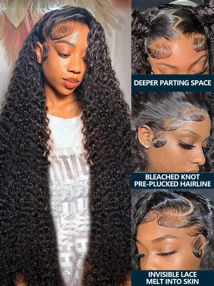 42 Inch Wear And Go Glueless Wig For Beginners Wigs Deep Wave Glueless Wigs Human Hair Pre Plucked New Upgraded No Glue 13x4 HD