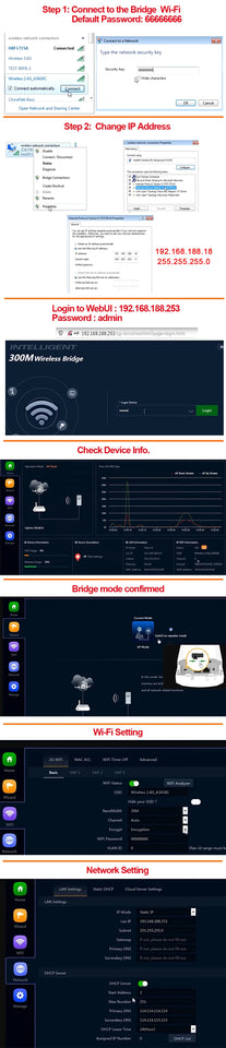 KuWFi 300Mbps Outdoor CPE Bridge 2.4Ghz Wireless Wi-fi Signal PTP PTMP Long Distance Extender AP Repeater Mode IP65 with 24V POE