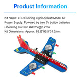 DIY Electronic Kit LED Flow Light Aircraft Model Kit DIY Electronic Welding Practice Kit Electronic Science Assembly Kit