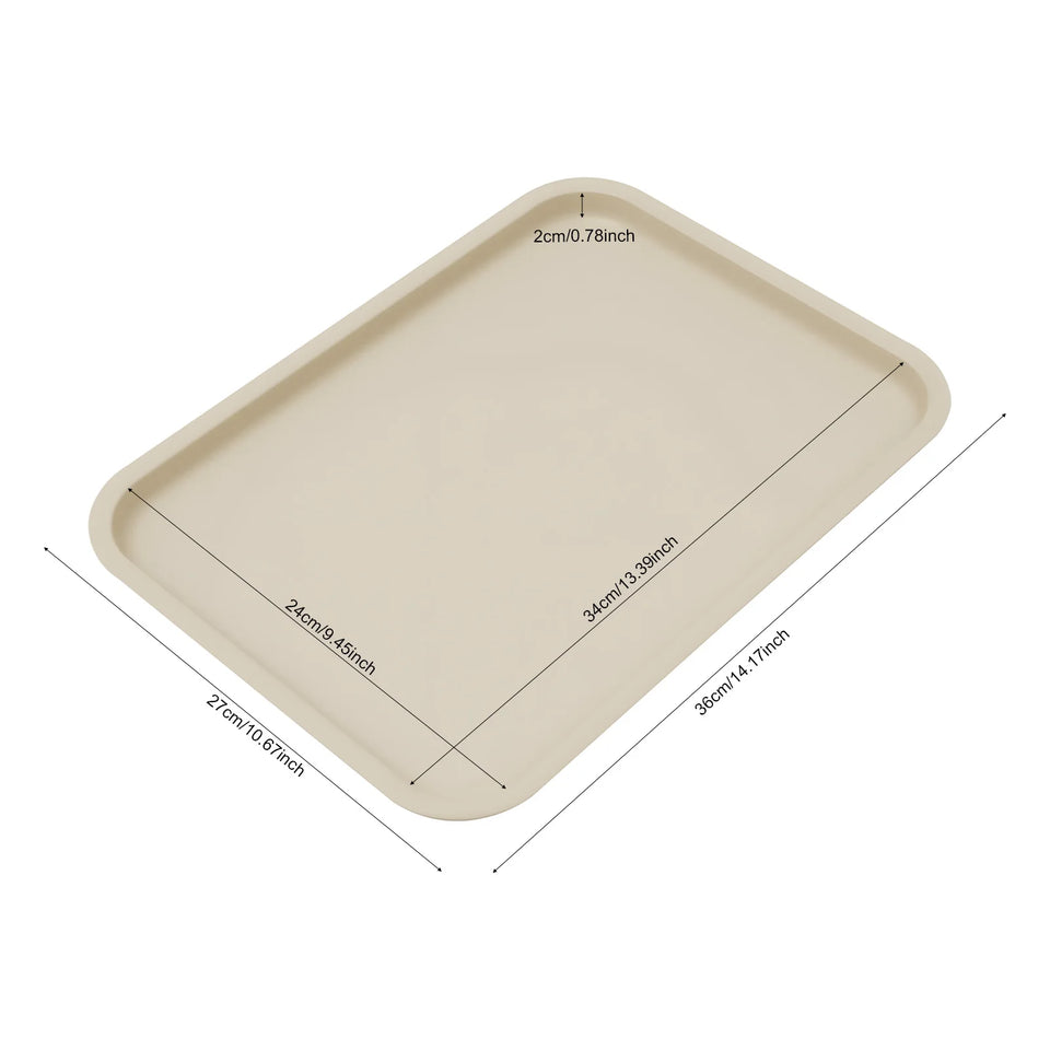 24Pcs Stackable Restaurant Trays Non-Slip Surface Commercial PP Food Serving Tray Set for Fast Food Hotel School Cafeteria