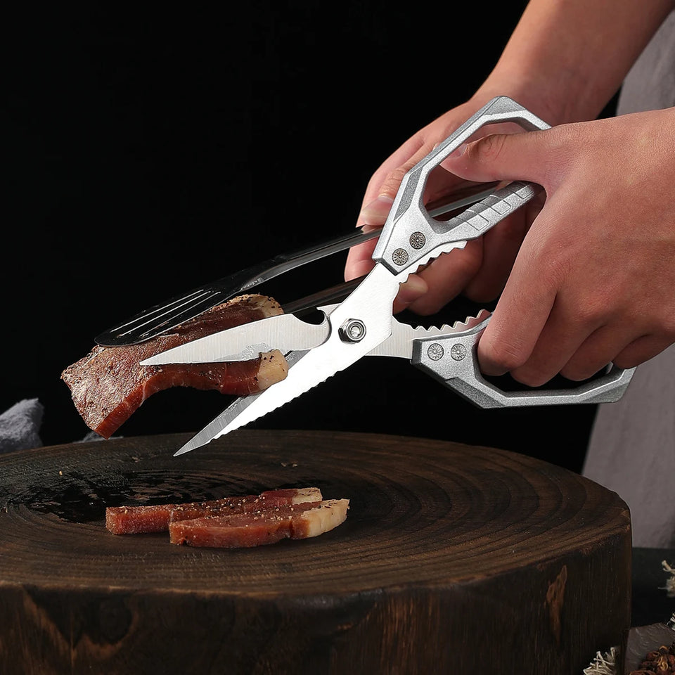 Stainless Steel Kitchen Shears for Meat Fish and Poultry Commercial Kitchen Equipment Lightweight yet Durable Construction