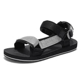 Plus Big Size 50 51 52 Mens Flat Sandals Gladiator Shoes Summer Casual Breathable Romans Sandals Hook&Loop Anti-skid