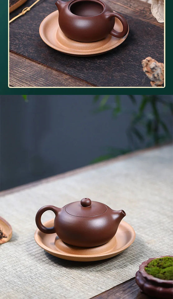180ml Chinese Yixing Purple Clay Teapot Raw Ore Ball Hole Filter Teapot Custom Zisha Xishi Teaware Handmade Beauty Tea Infuser