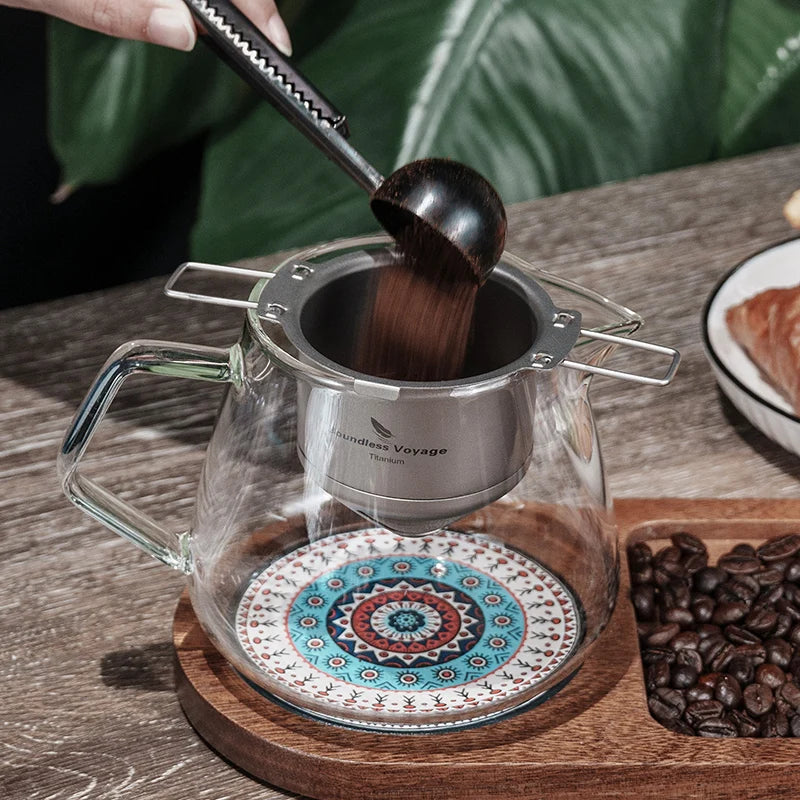 Boundless Voyage Titanium Reusable Coffee Filter Paperless Coffee Filter Metal Coffee Filter Pour Over Coffee Maker Ti6002P