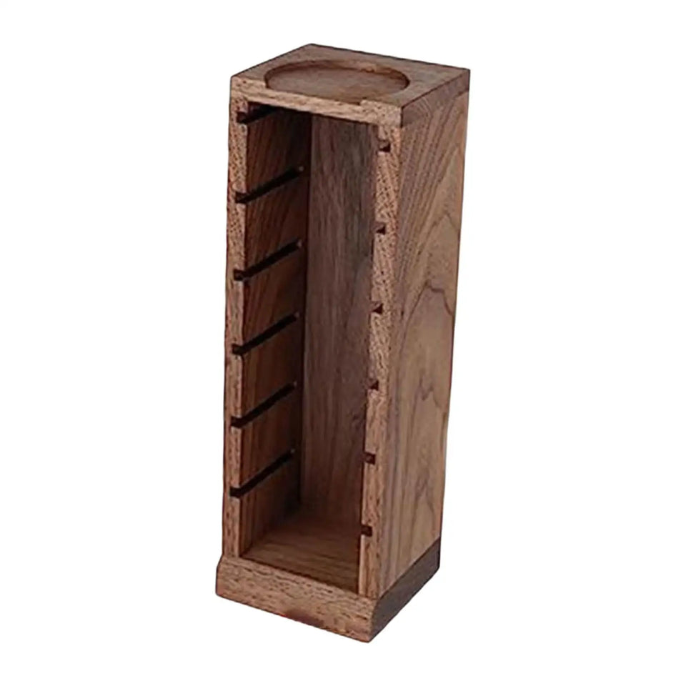 Coffee Powder Bowl Storage Shelf Wooden Multifunction Coffee Filter Basket